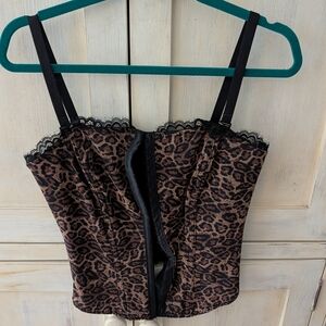 Leopard Print Corset Top